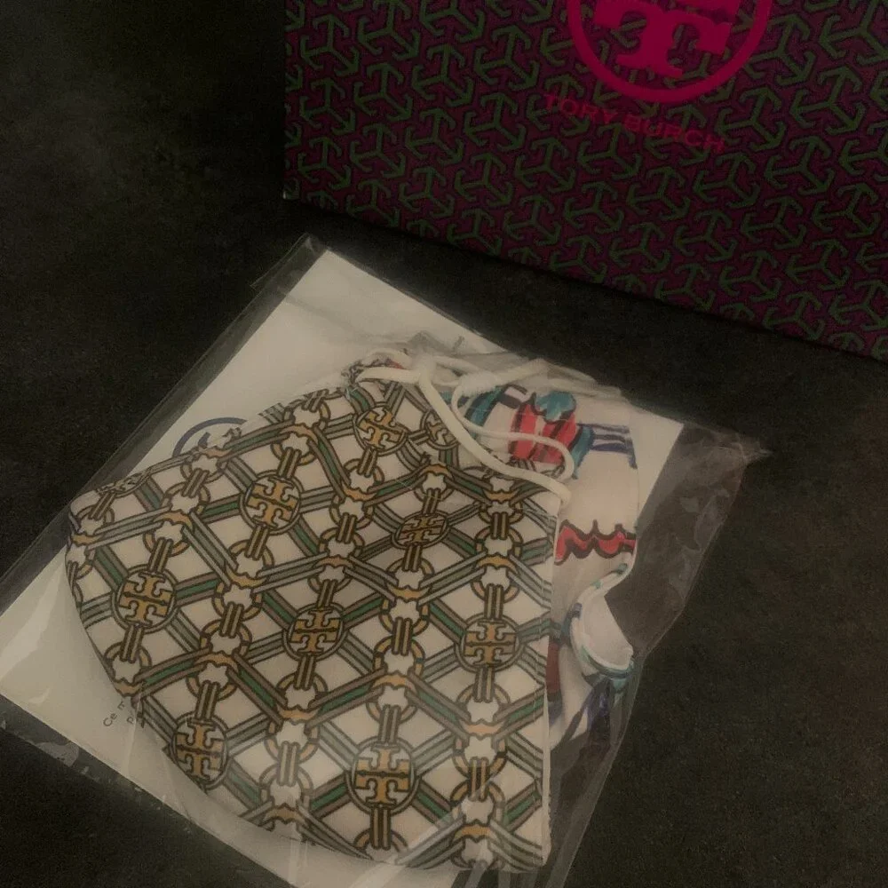 Set of Two Tory Burch Face Masks New